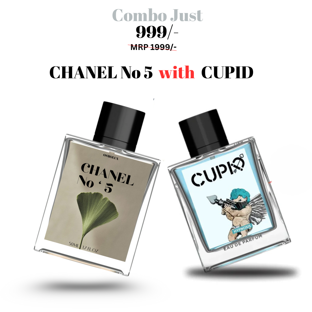 Chanel No. 5 + Cupid Perfume Combo – 50ml x 2 (Unisex Fragrance)